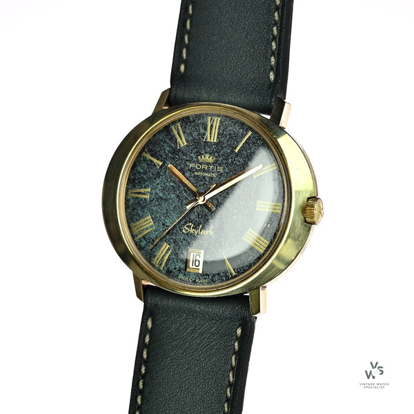 Fortis Skylark Gold Watch Vintage FORTIS Skylark Gold Plated Fully - Main Image
