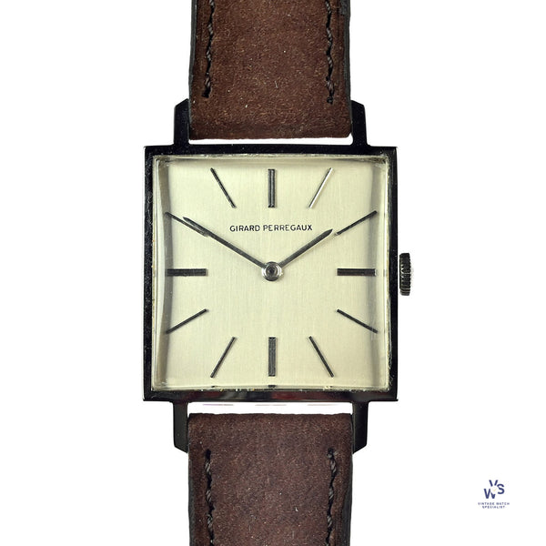 Girard Perregaux Steel Square Cased Time Only Dress Watch c.1960s Vintage Watch Specialist