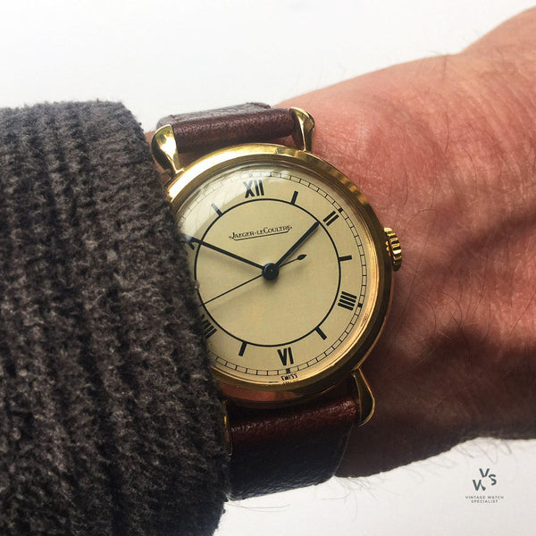 JLC 9k Gold Dress Watch - Sector Dial - Dennison Case - c JLC 9k Gold Dress Watch - Sector Dial - Dennison Case - c