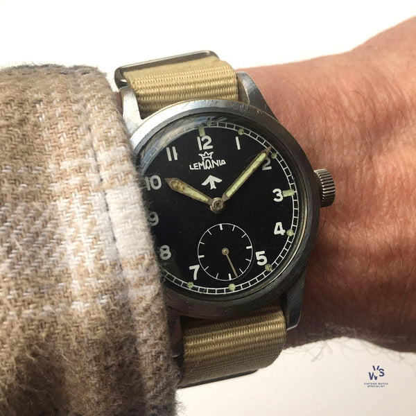 Lemania WW2 Dirty Dozen Military Issued Soldiers Watch c.1944 Vintage Watch Specialist