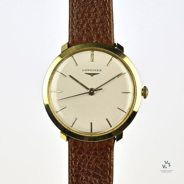 Longines 9k Jumbo Calatrava Style Gold Vintage Dress Watch C.1959