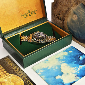 Rolex - GMT Master Nipple Dial Gold/Steel Box & Papers c.1979 Vintage Watch Specialist