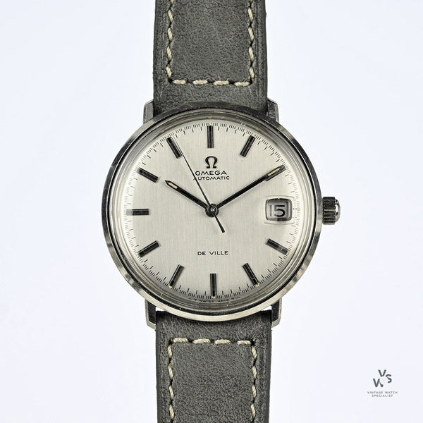 Omega De Ville Calendar Model Ref 166.033 in Steel Case Silver Di Vintage Watch Specialist