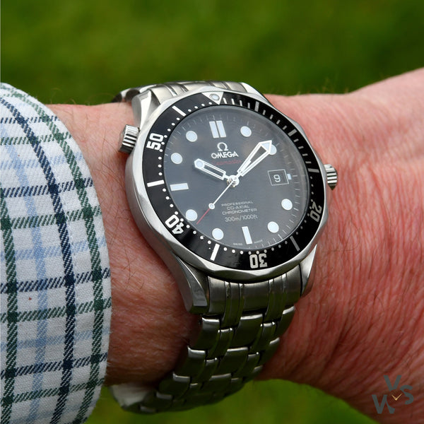Omega Seamaster 300 Black Wave Dial Vintage Watch Specialist