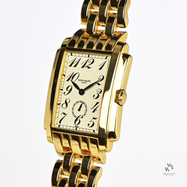 Patek Philippe 18k Gold Gondolo Watch Model Ref 5024 1 c.1990s
