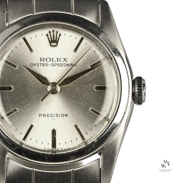 Rolex Oyster Speed King Model Ref 5056 Manual Wind Silver Sunburst Dial c.1948