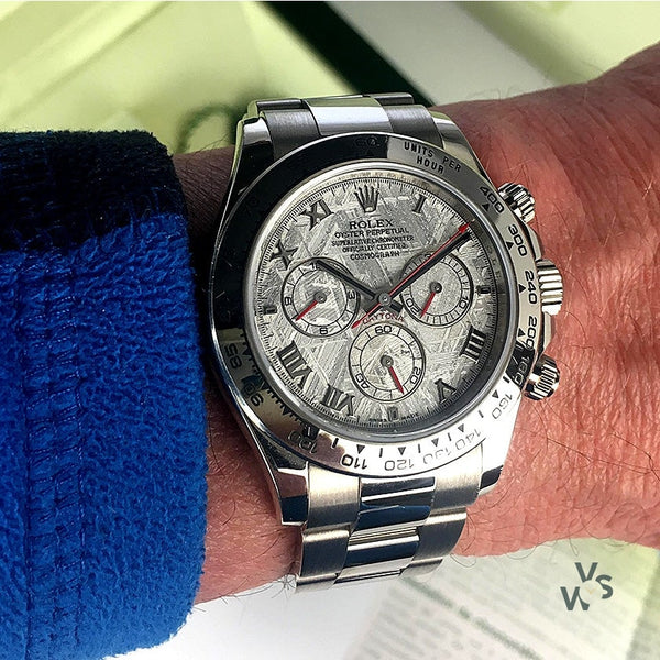 Daytona white gold meteorite dial outlet