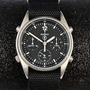 Seiko Chronograph - Reference 7A28 - Generation 1 - RAF Issued Watch - 1984 - Vintage Watch Specialist