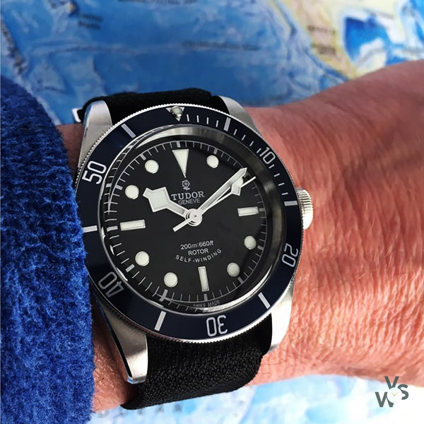 Tudor Heritage Black Bay Blue Model Reference M79220B with ETA Mo Vintage Watch Specialist