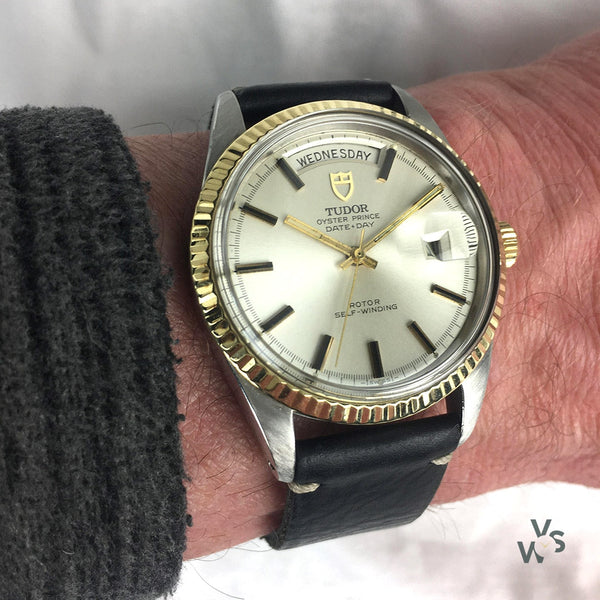 Tudor Oyster Prince Date Day Automatic Gold and Steel Jumbo Case M Vintage Watch Specialist