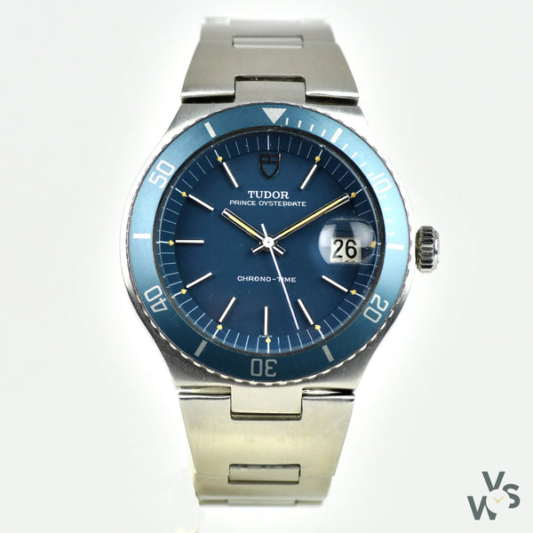 Tudor Prince Oysterdate Chrono Time Green Blue Dial Reference 9 Vintage Watch Specialist