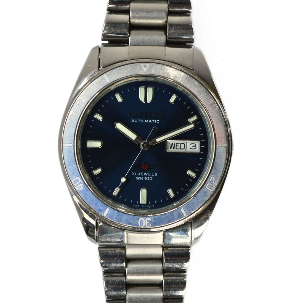Citizen - Eagle 7 Series - Automatic Day/Date - Pepsi Bezel - Vintage Dive Watch - ca 1988