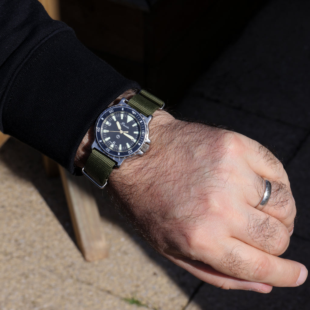 Precista Royal Navy Issued Dive Watch - Big Triangle Dial - Caseback Marked 6645-99-75733