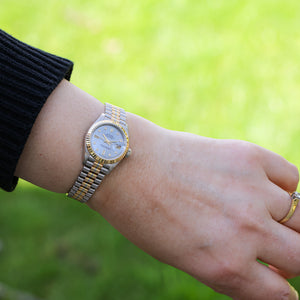 Rolex - Lady's 26mm Datejust - Tridor - Mother of Pearl Dial - Model Reference 69179B - circa. 1989 with Original Rolex Boxes