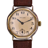 On Hold - Rolex - Sub-Seconds - 9ct Gold - Trench Style Watch - circa 1938