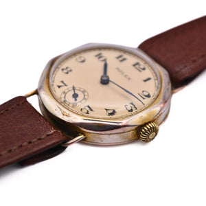 On Hold - Rolex - Sub-Seconds - 9ct Gold - Trench Style Watch - circa 1938