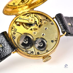 9k Gold Military Trench Watch - Breguet Dial - WW1 - c.1916 - Vintage Watch Specialist