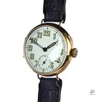 9k Gold Military Trench Watch - Breguet Dial - WW1 - c.1916 - Vintage Watch Specialist