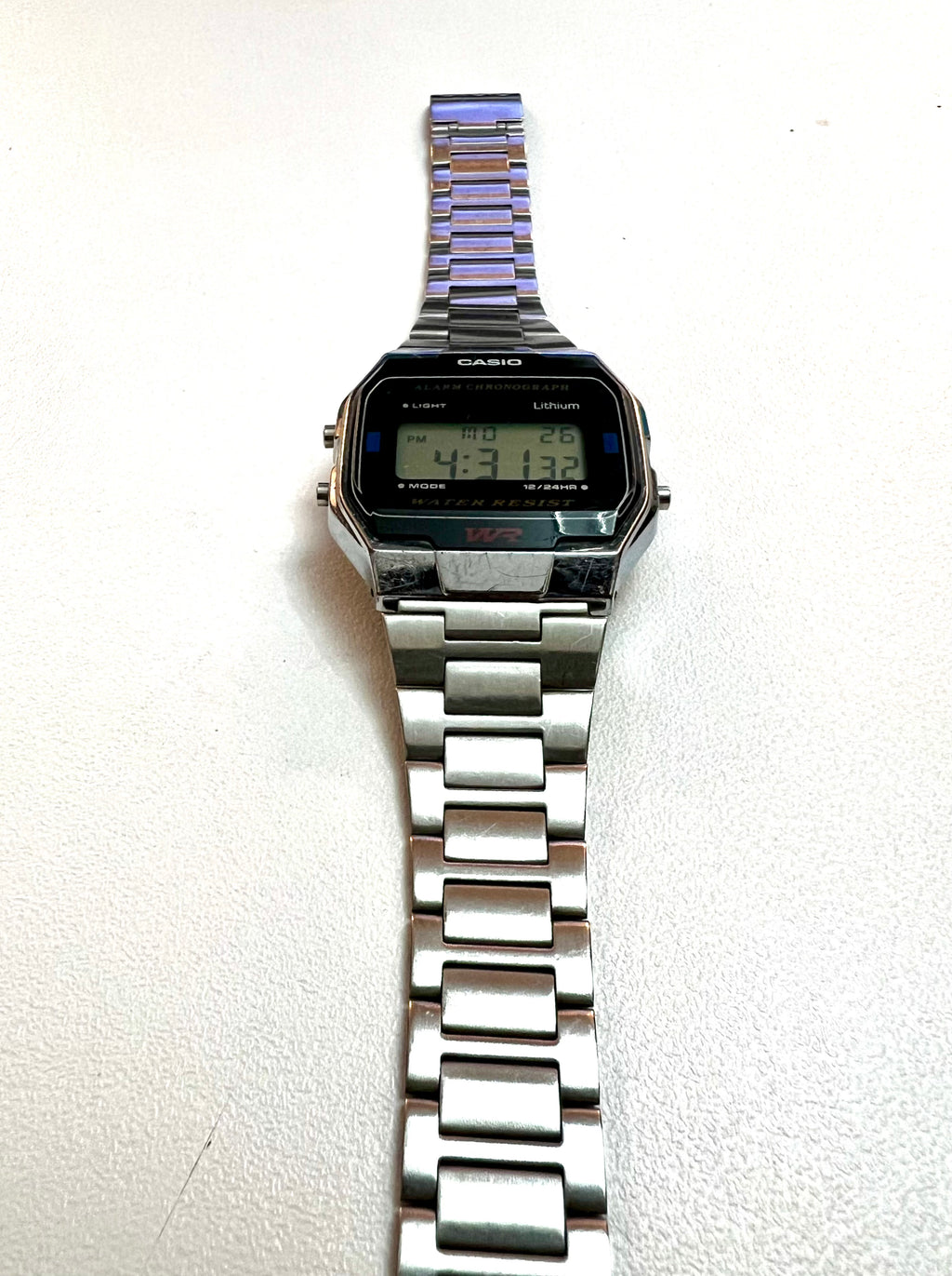 CASIO WR Alarm Chrono S/S Bracelet A163W