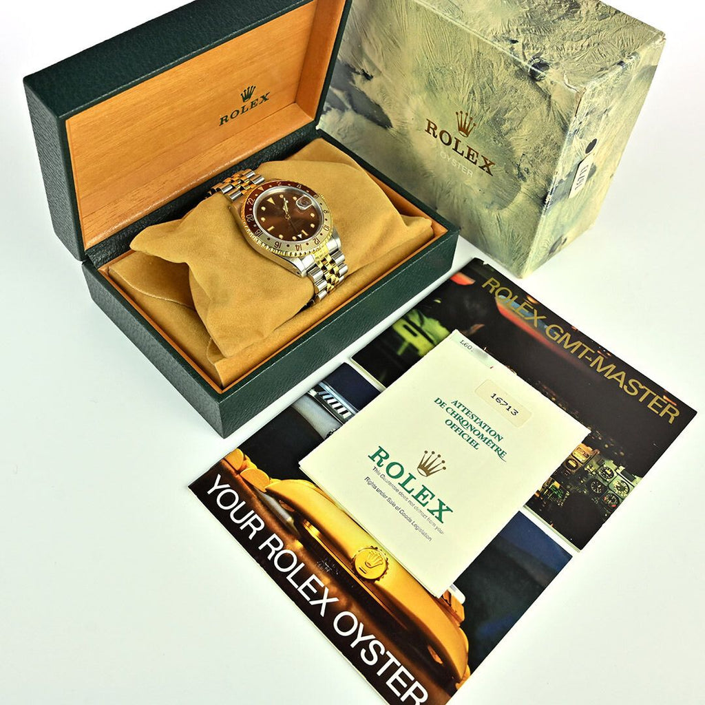 Rolex GMT-Master 2 Rootbeer - Steel and Yellow Gold - Model 16713 - c.1993 - With original Box and Paperwork