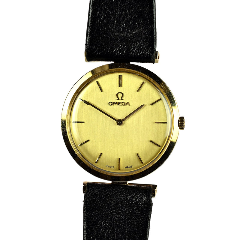 Omega De Ville An 18k Gold Dress Watch with T Bar Lugs Calibre 620 Vintage Watch Specialist