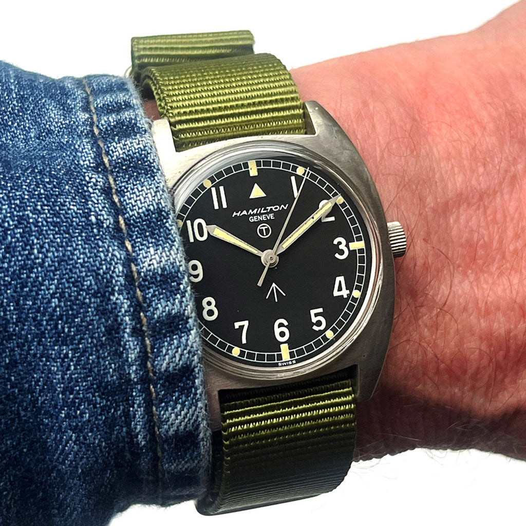 Hamilton Geneve 6bb RAF Issued Watch - C.1974 - With Original Tritium Dial