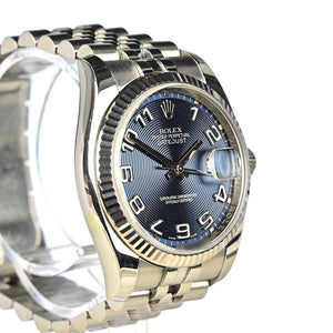 Rolex Datejust Oyster Perpetual 36mm Blue Disc Dial -  Model Ref: 116234 - 2013 - Box and Papers