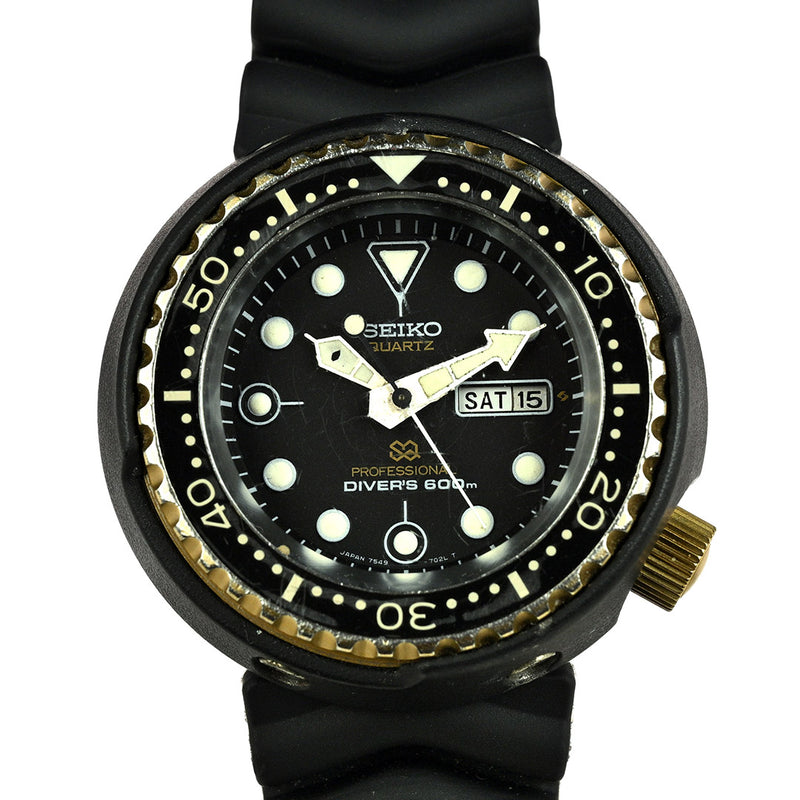 Seiko Quartz - Professional Grandfather Golden Tuna Model Ref: 7549-7009 - 600m Divers Watch - Gold over Titanium Case