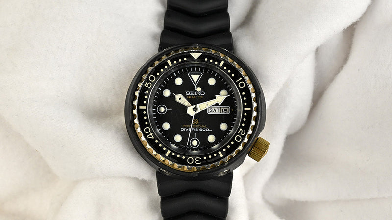 Seiko Quartz - Professional Grandfather Golden Tuna Model Ref: 7549-7009 - 600m Divers Watch - Gold over Titanium Case
