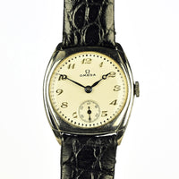 Omega Vintage Cushion Cased Watch - Model Ref: 48223 - Breguet Dial - Blued Steel Hands - c.1934