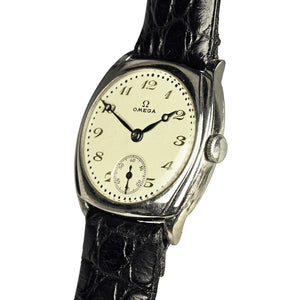 ***Sold***Omega Vintage Cushion Cased Watch - Model Ref: 48223 - Breguet Dial - Blued Steel Hands - c.1934