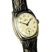 Omega Vintage Cushion Cased Watch - Model Ref: 48223 - Breguet Dial - Blued Steel Hands - c.1934