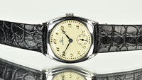 Omega Vintage Cushion Cased Watch - Model Ref: 48223 - Breguet Dial - Blued Steel Hands - c.1934