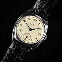 Omega Vintage Cushion Cased Watch - Model Ref: 48223 - Breguet Dial - Blued Steel Hands - c.1934