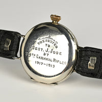 Avia - Military WW1 Silver Trench Watch - Issued to 39th Garhwal Rifles - British Indian Army