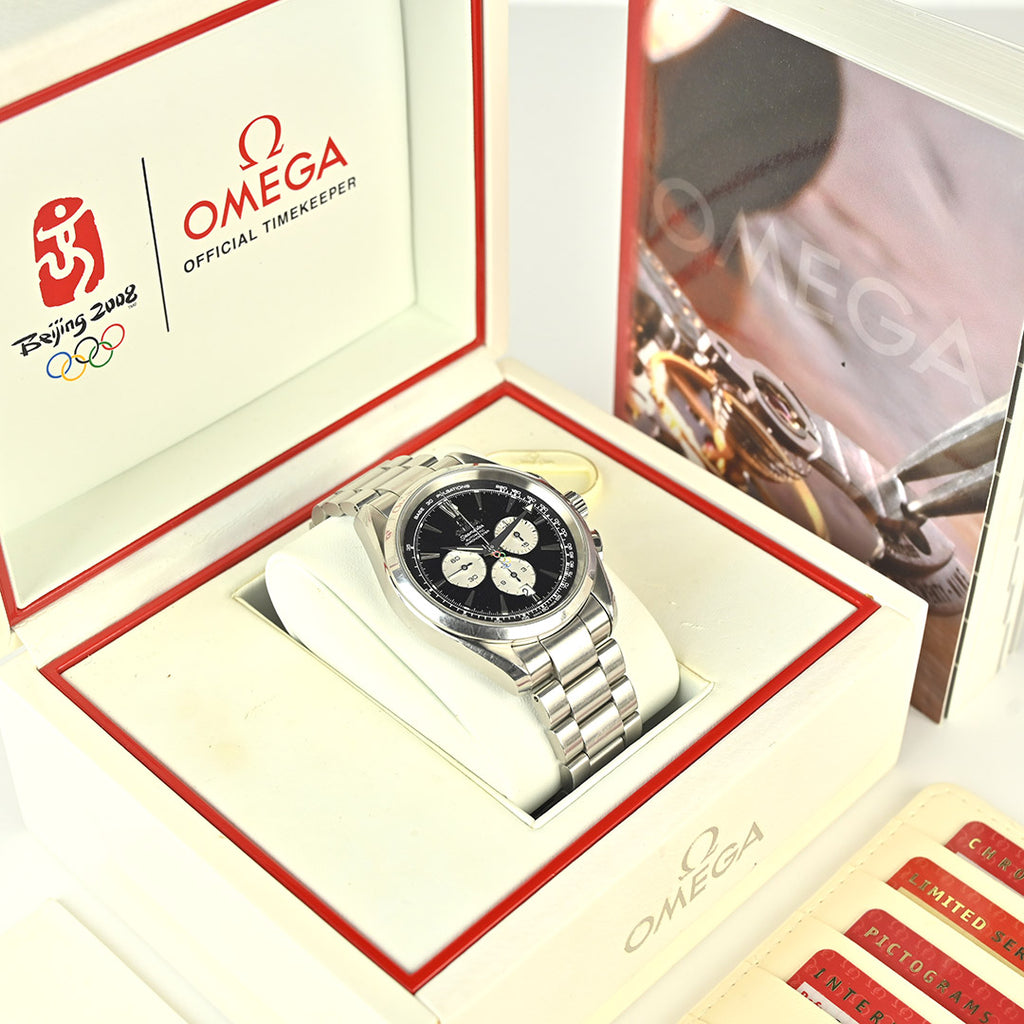 Omega - Seamaster Chronograph - Reference 221.10.42.40.01.001 - Beijing Olympics 2008 - Box & Papers