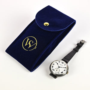 JW Benson Trench Watch Silver - c.1915 - Roman Numeral Enamel Dial