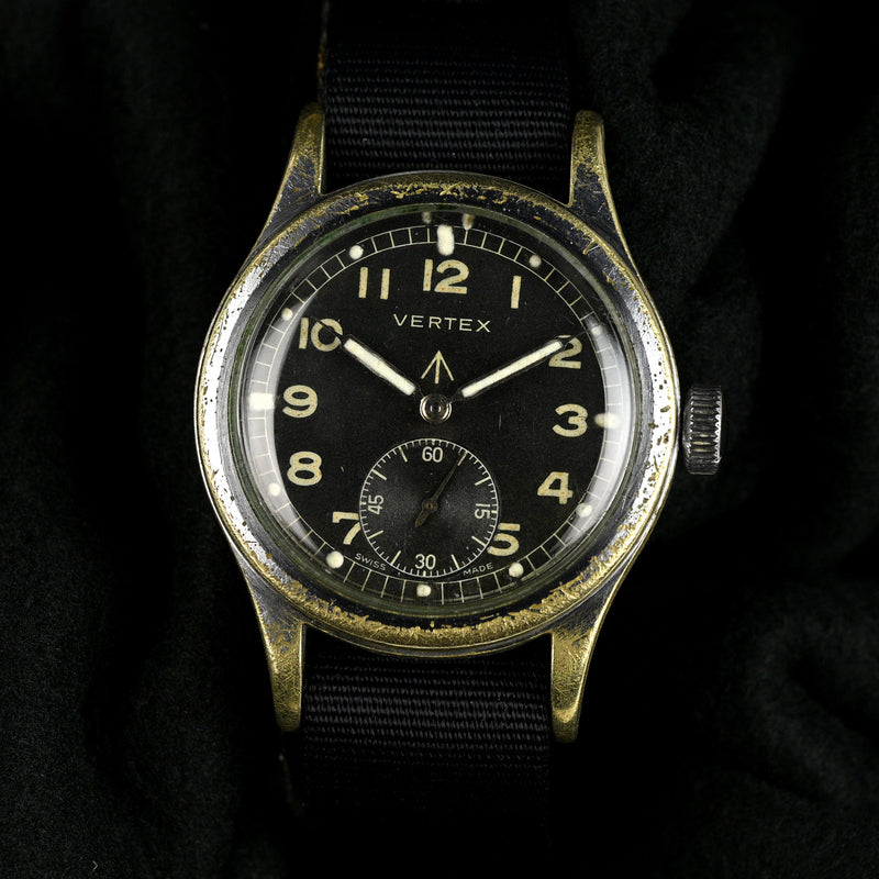 Vertex Dirty Dozen WW2 Military Issued Soldiers Watch - Matching Case and Lug Numbers - c.1944