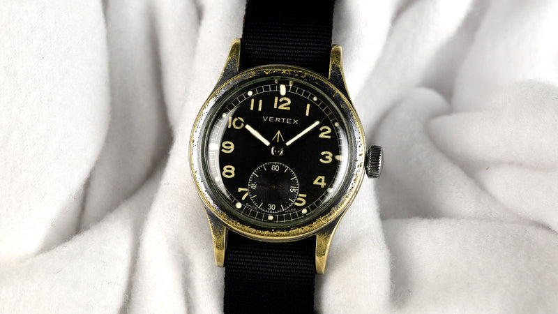 Vertex Dirty Dozen WW2 Military Issued Soldiers Watch - Matching Case and Lug Numbers - c.1944