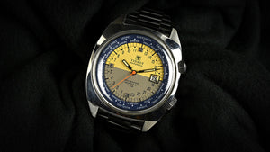 Tissot Automatic Navigator Seastar T.12 - Two Tone  World Time Dial - c.1970