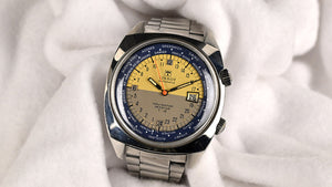 Tissot Automatic Navigator Seastar T.12 - Two Tone  World Time Dial - c.1970