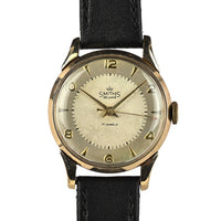 Vintage Smiths De Luxe Watch - 9k Gold - Gilt Dial Furniture - c.1950s