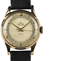 Vintage Smiths De Luxe Watch - 9k Gold - Gilt Dial Furniture - c.1950s