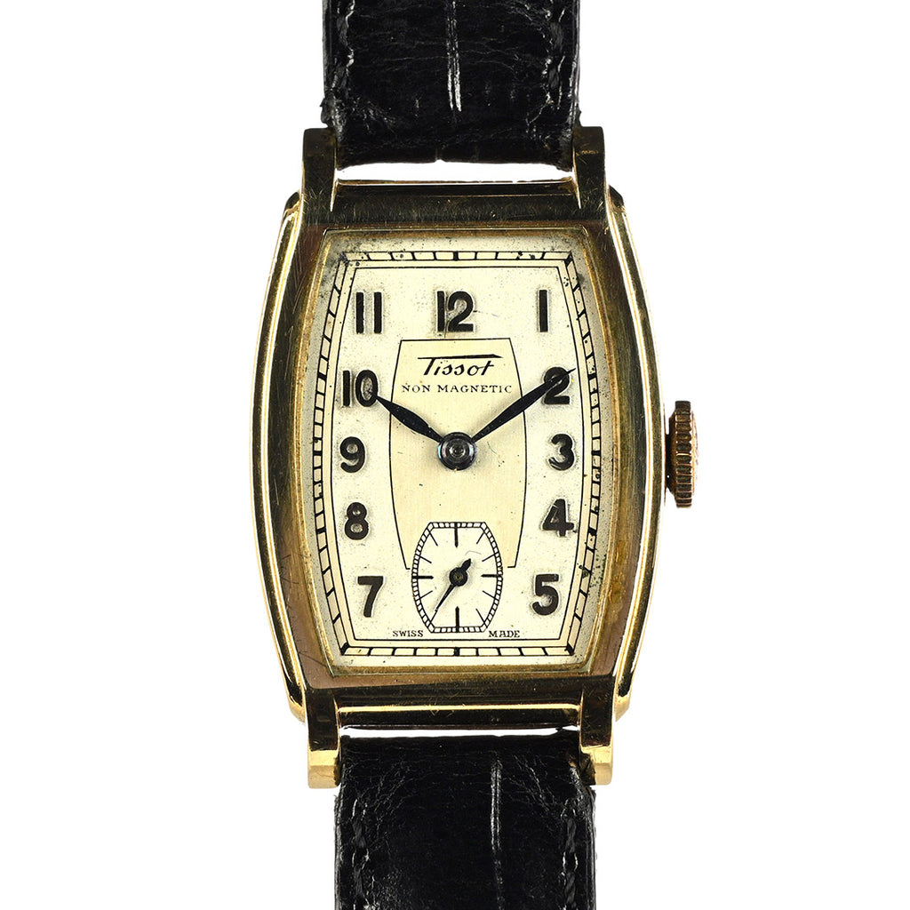 Tissot - 9k Gold Art Deco Dress Watch - Dennison Case - c.1932
