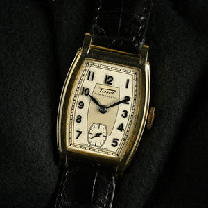 Tissot - 9k Gold Art Deco Dress Watch - Dennison Case - c.1932
