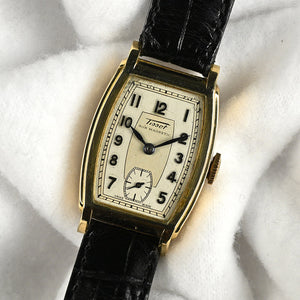 Tissot - 9k Gold Art Deco Dress Watch - Dennison Case - c.1932