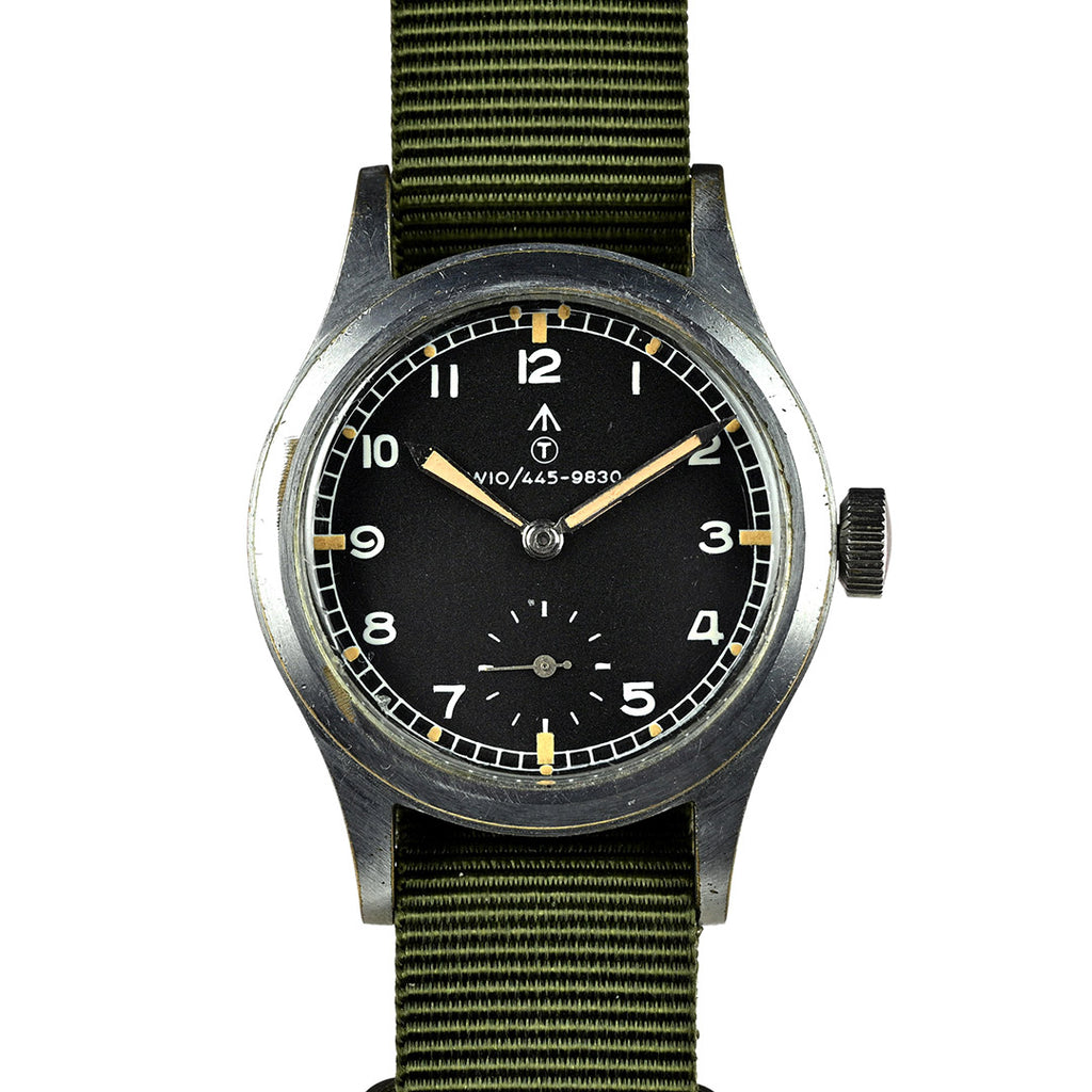 Record Dirty Dozen WWW Military Watch with Rare NATO W10 Numbered Dial and Pumpkin Lume – c.1945 - Matching Case and Lug Numbers