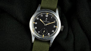 Record Dirty Dozen WWW Military Watch with Rare NATO W10 Numbered Dial and Pumpkin Lume – c.1945 - Matching Case and Lug Numbers