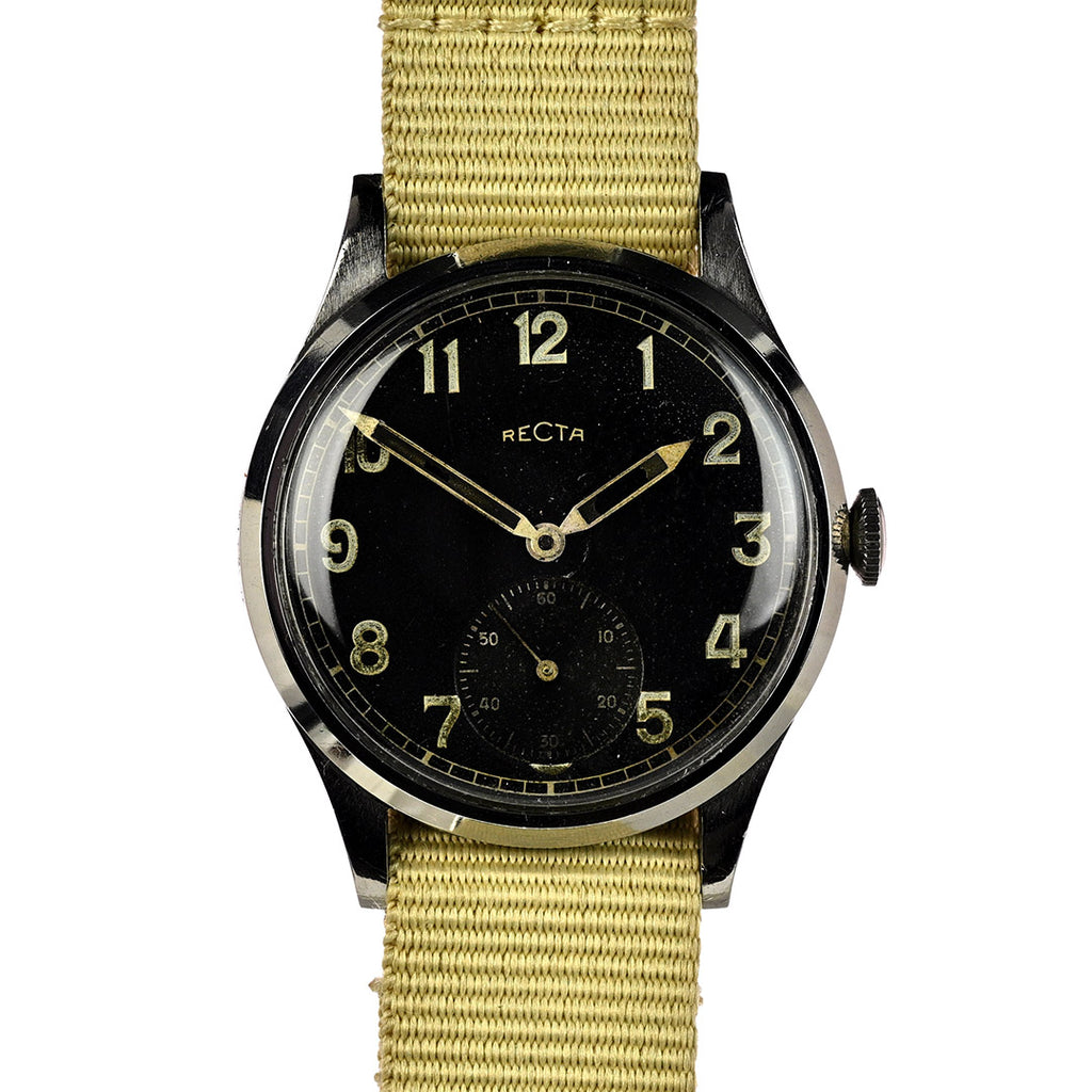 Recta DH - German Military Issued  - Scrubbed Caseback Markings - c.1940s