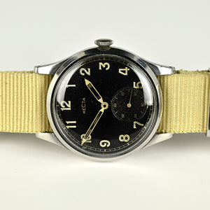 Recta DH - German Military Issued  - Scrubbed Caseback Markings - c.1940s